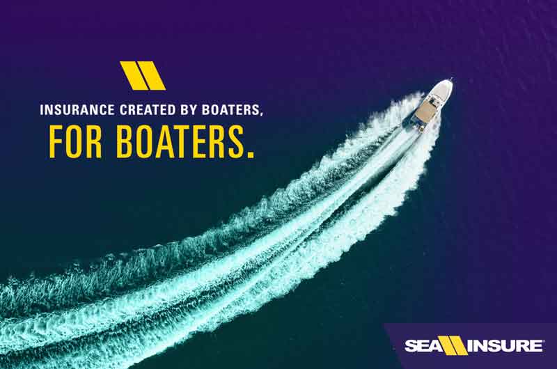 Boat with Sea Insure logo