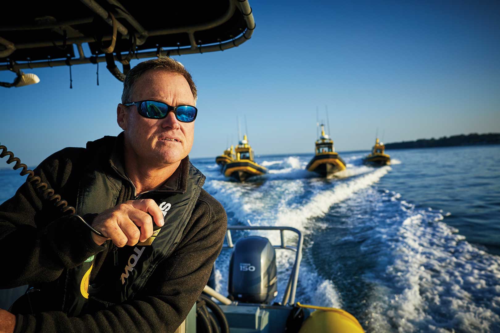 Captain Alex of Sea Tow Rhode Island on VHF radio